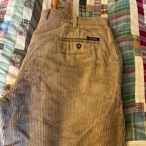 Beige wide wale corduroy slacks